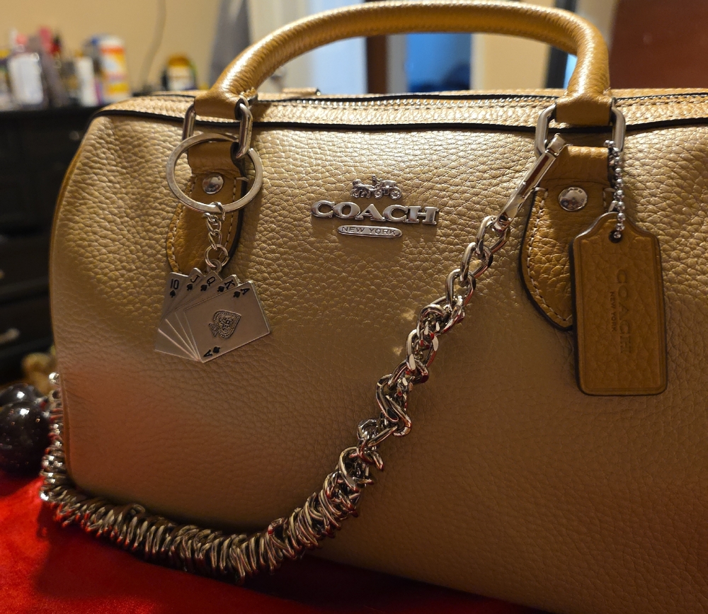 Coach Rowan Colorblock In Beige And Cream